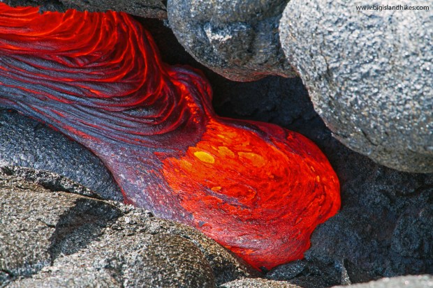 The kilauea volcano has been continuously . Hike To Flowing Lava Big Island Hikes